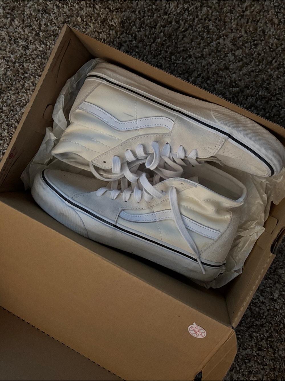 Classic White High-Top Women’s Sneakers - Ivory White